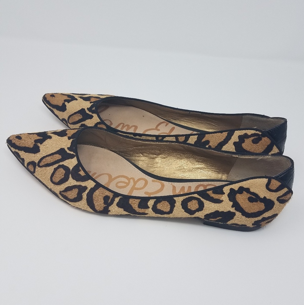 Sam Edelman Animal Print Pointy Flats Size 8 - Picture 6 of 8